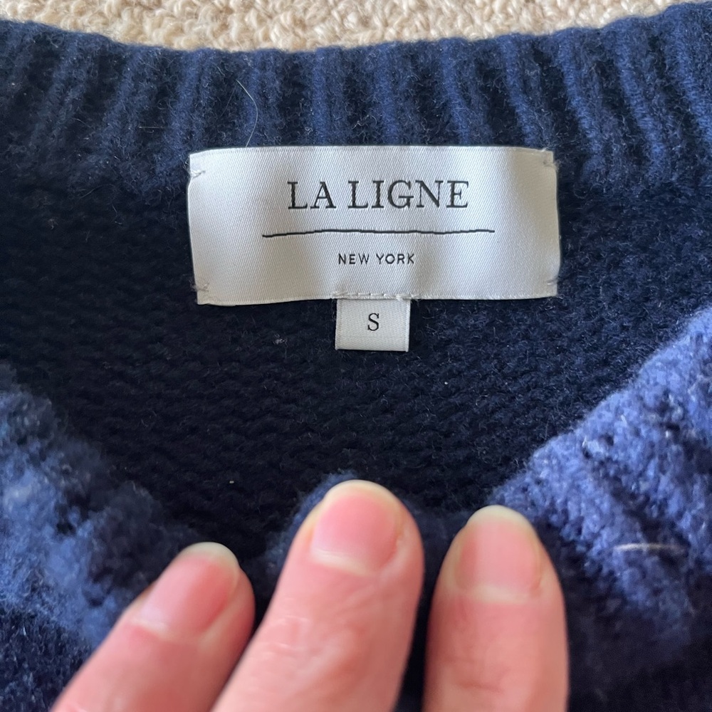 La Ligne Marin Navy and White Striped Cardigan - Picture 5 of 6